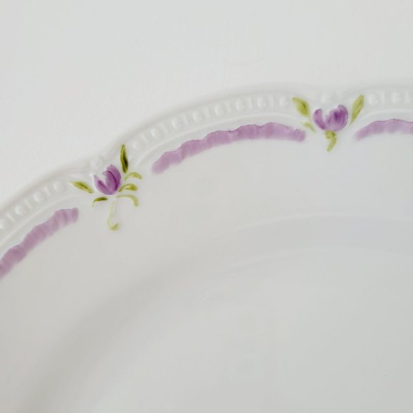 Hutschenreuther Viktoria White Dinner Plate, Hand Painted Artist Signed, RARE - Picture 4 of 7
